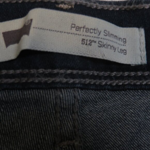 NEW Levis 512 Misses 10 / 30 Perfectly Slimming Skinny Blue Jeans NWT 10M - Picture 4 of 9